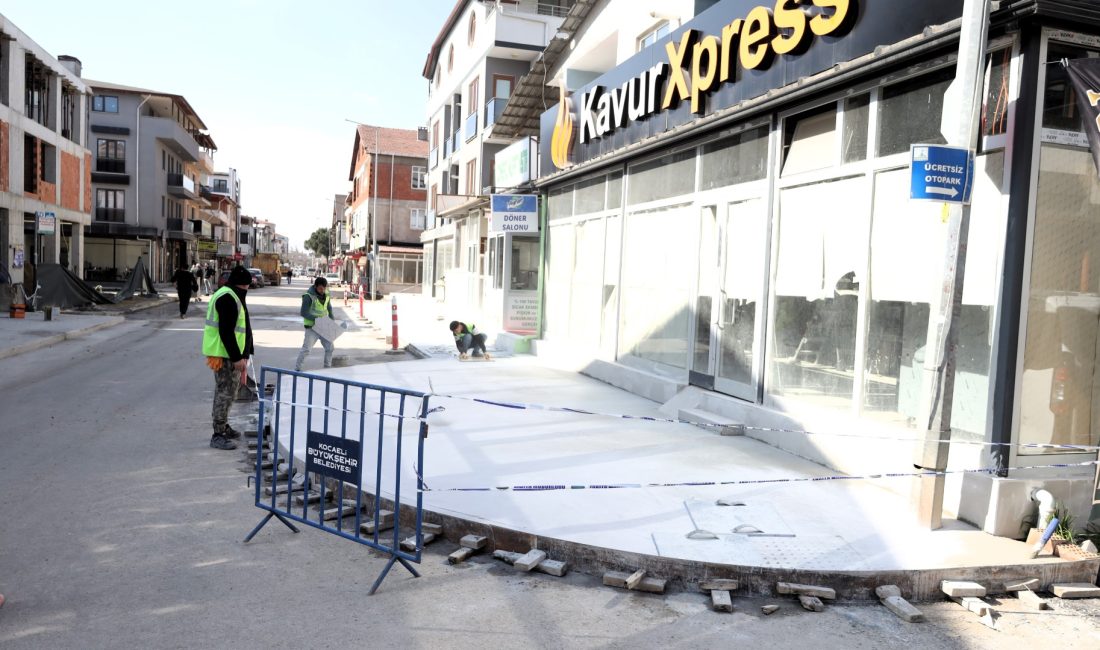 Kocaeli Büyükşehir Belediyesi, ulaşım yatırımları kapsamında Kartepe ilçesi İstasyon Mahallesi’nde