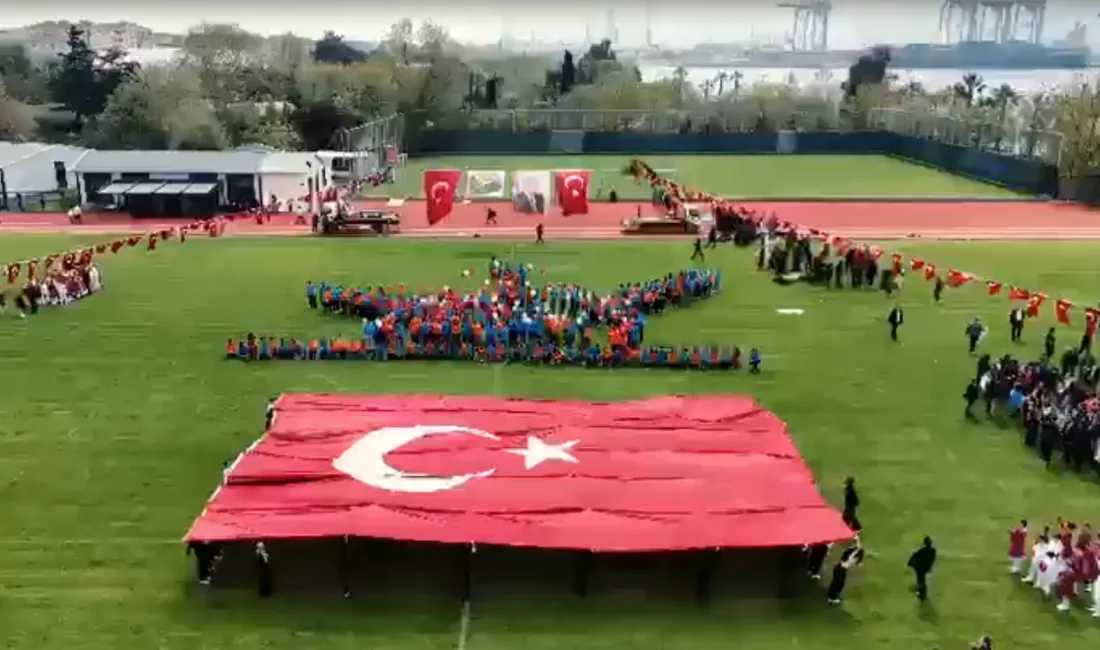 Körfez Alparslan Türkeş Stadı’ndaki 23 Nisan kutlamaları sırasında kaydedilen ve