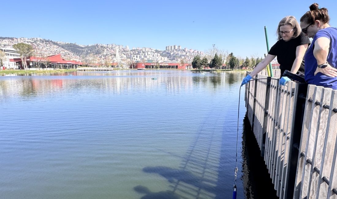İzmit Millet Bahçesi’ndeki gölette su kalitesini artırmak ve ekosistemi güçlendirmek