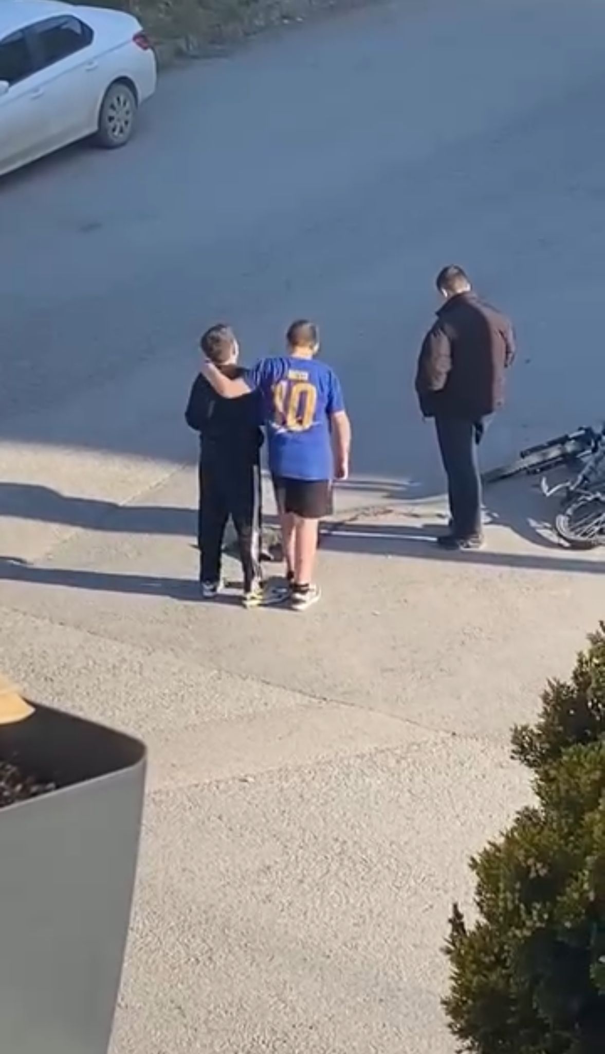 Kocaeli’nin Gölcük ilçesinde, bir otomobilin çarpması sonucu yaralanan kediye mahalleli