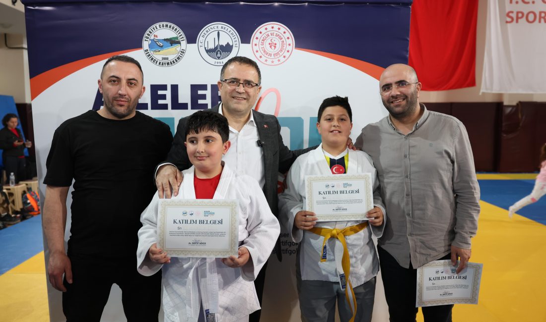 Derince Belediyesi’nin çocukları spora yönlendirmek ve aile bağlarını güçlendirmek amacıyla