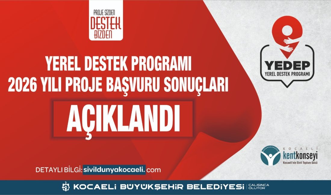Kocaeli’de sivil toplumun güçlenmesini hedefleyen YEDEP 2026 sonuçları açıklandı. 144