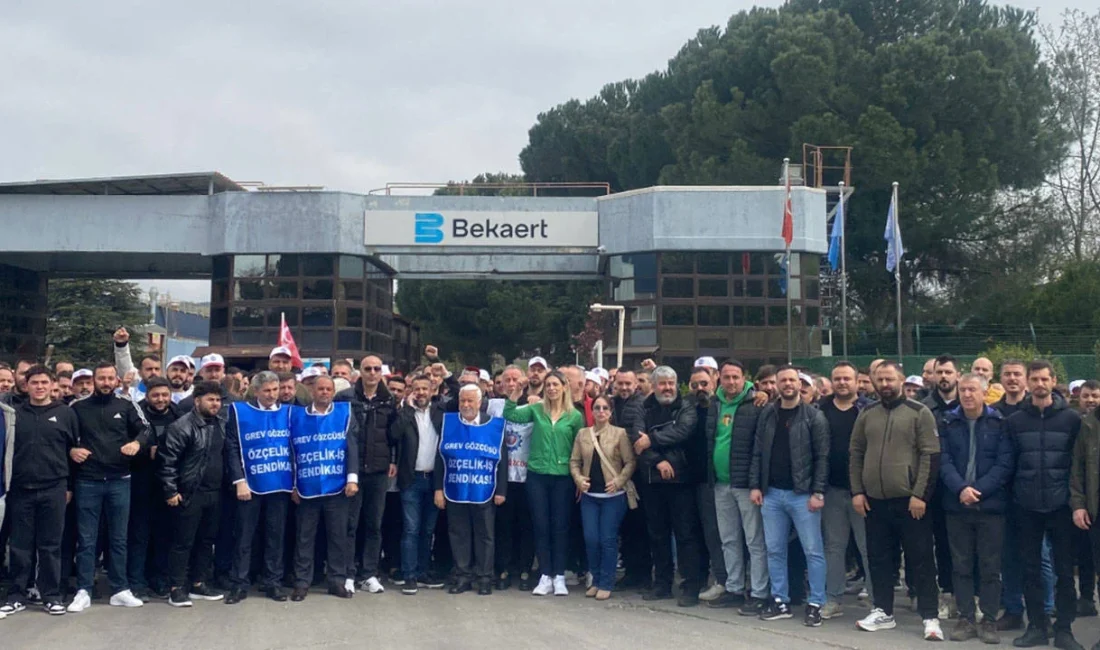 Bekaert fabrikasında yaklaşık 730 işçi, toplu sözleşme görüşmelerinde uzlaşma sağlanamaması