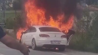 Amasya-Tokat karayolu üzerinde iki otomobilin çarpışması sonucu meydana gelen feci