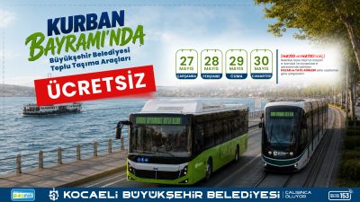 Kocaeli Büyükşehir Belediyesi, Kurban Bayramı süresince kent genelindeki toplu taşıma,