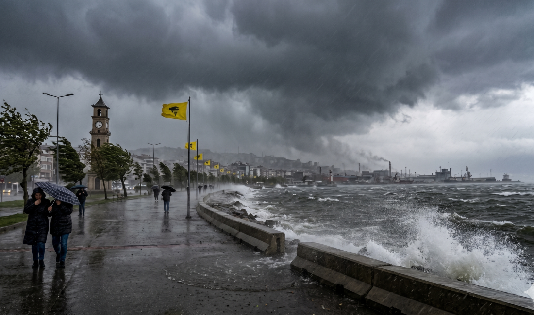 Balkanlar üzerinden gelen soğuk hava dalgasıyla birlikte Kocaeli ve çevresinde