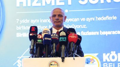 Körfez Belediye Başkanı Şener Söğüt, görevdeki 7. yılını dev bir
