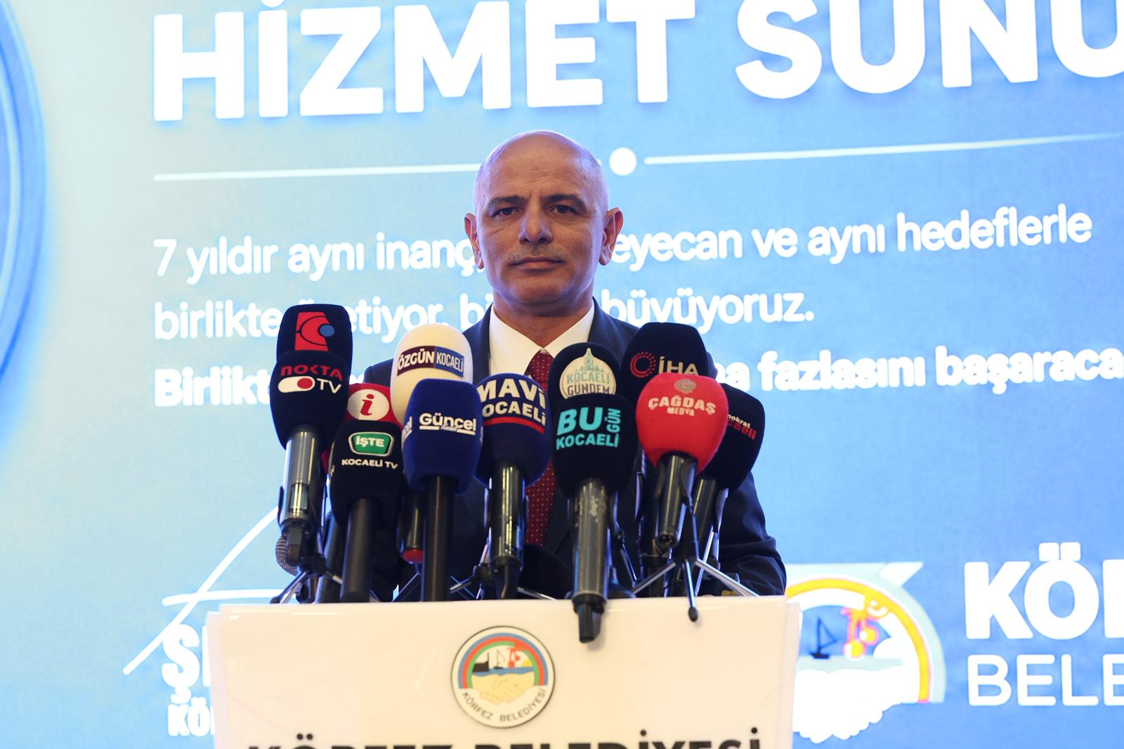 Körfez Belediye Başkanı Şener Söğüt, görevdeki 7. yılını dev bir