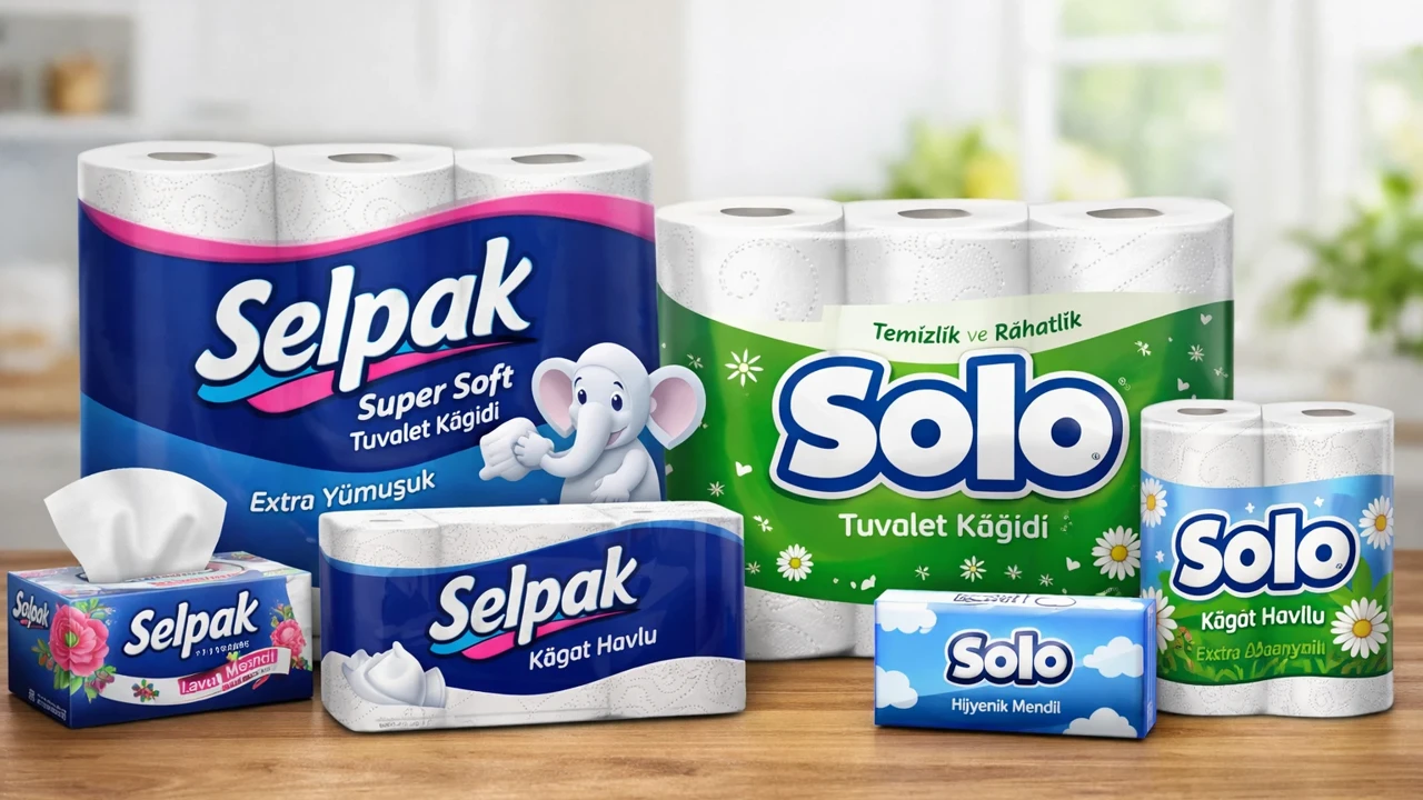 Türkiye'de temizlik kağıdı sektörünün pazar liderleri ve ekranların en tanınan