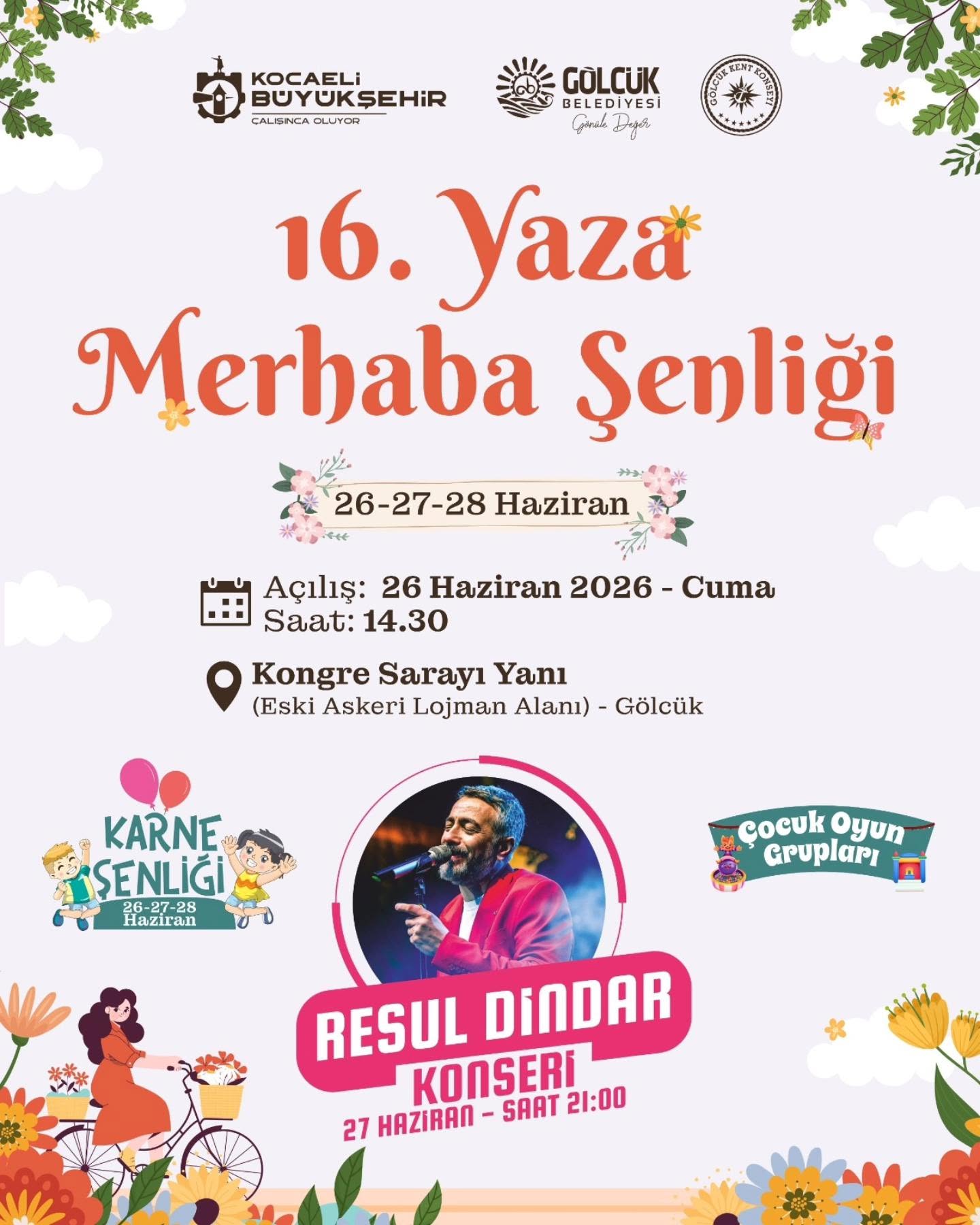 Kocaeli'de Resul Dindar ile yaza merhaba konseri