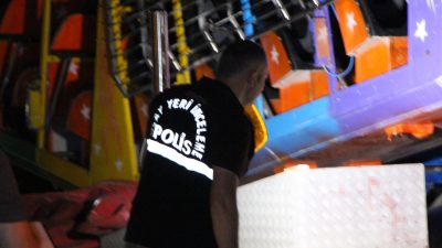Amasya’da lunaparkta ranger olarak bilinen oyun aleti kabininin başına çarpması