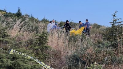 Kocaeli’nin Gebze ilçesindeki bir yürüyüş alanında vatandaşlar tarafından hareketsiz halde