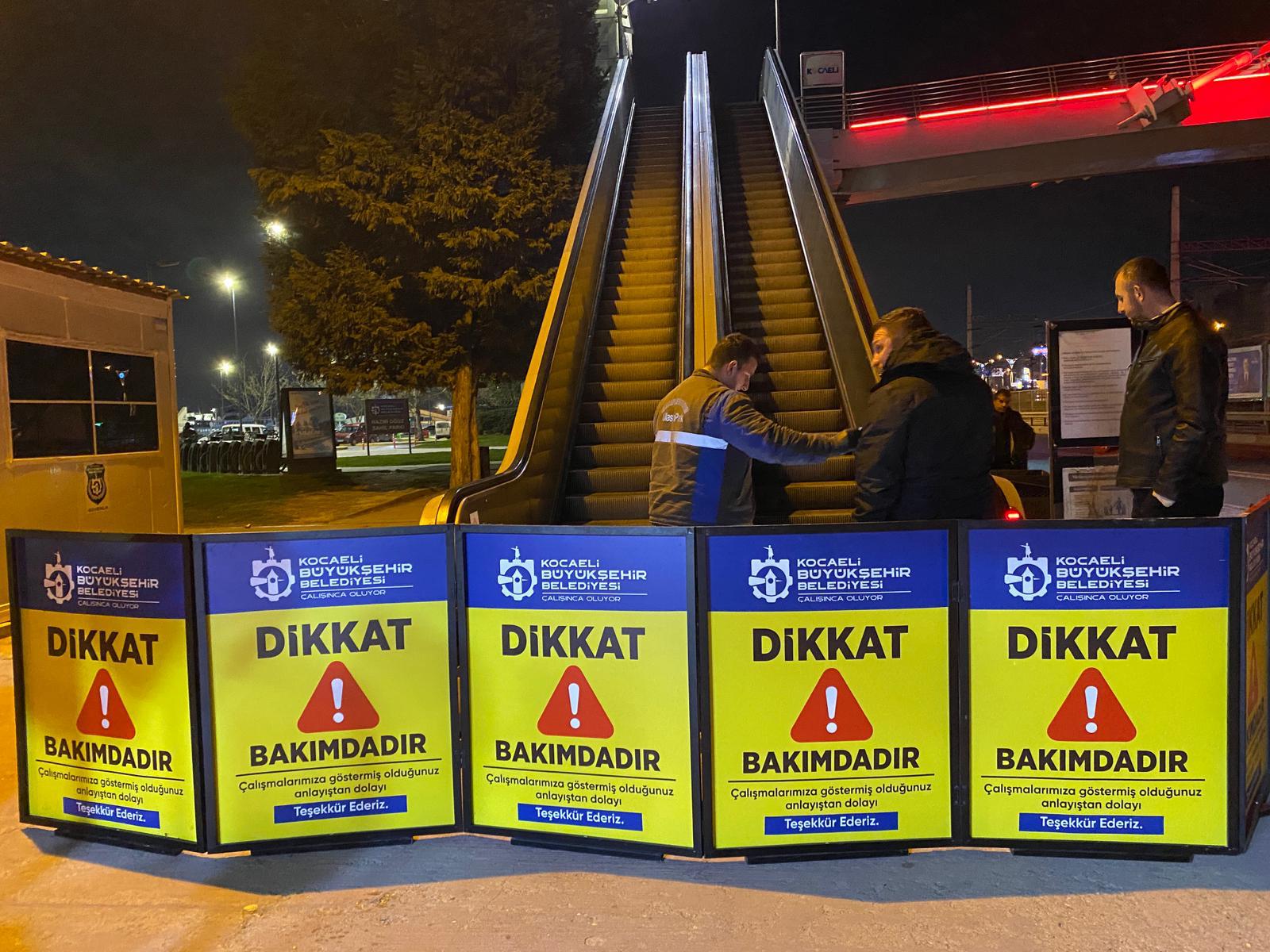 Asansör ve yürüyen merdivenlere sıkı takip