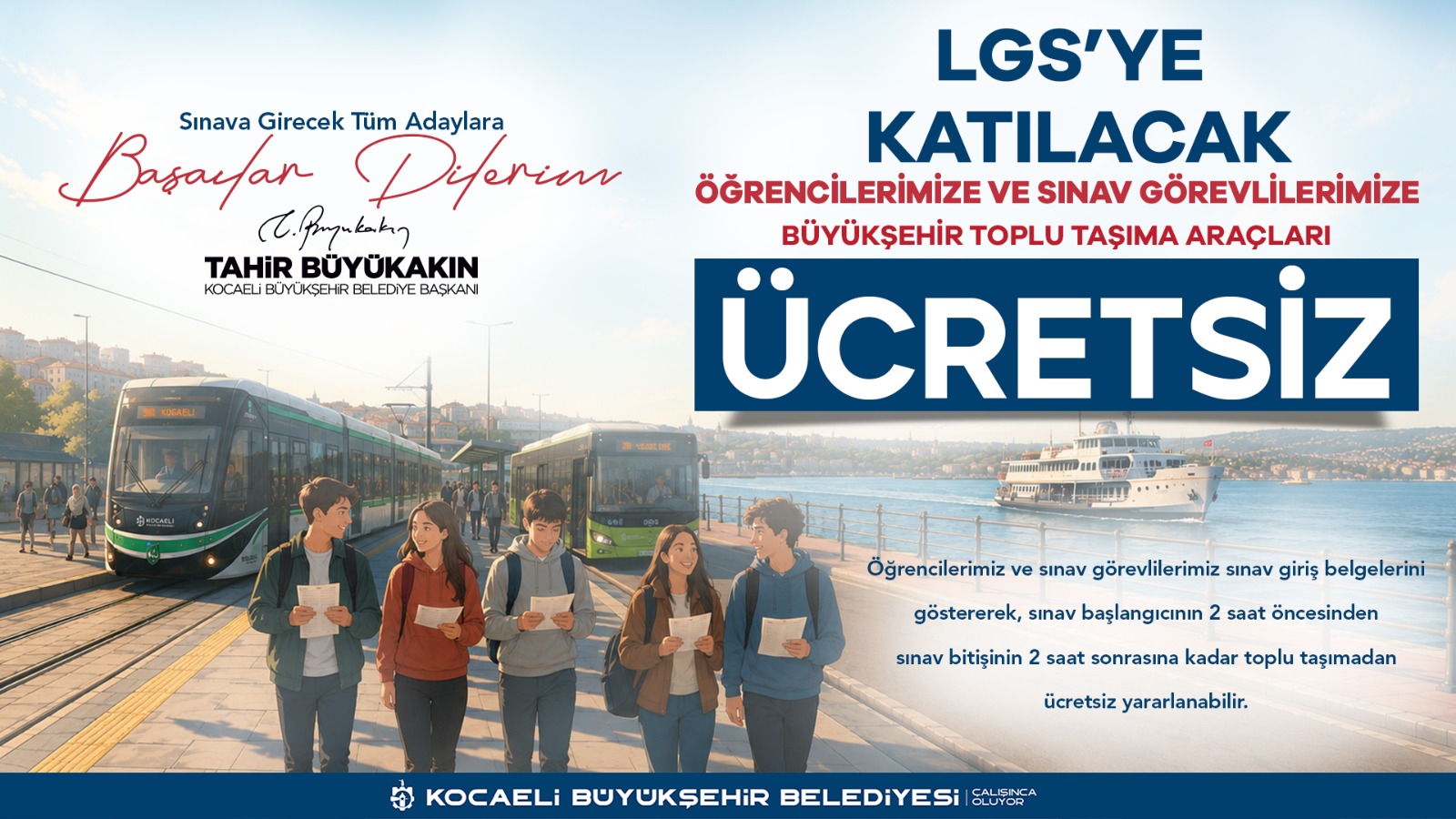 Kocaeli'de yarın ulaşım ücretsiz!