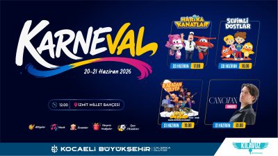 Kocaeli Büyükşehir Belediyesi, 20-21 Haziran tarihlerinde İzmit Millet Bahçesi’nde “Karneval