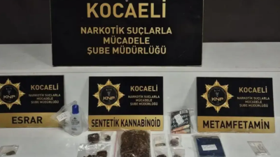 Kocaeli Emniyet Müdürlüğü Narkotik Suçlarla Mücadele Şube Müdürlüğü ekiplerince il