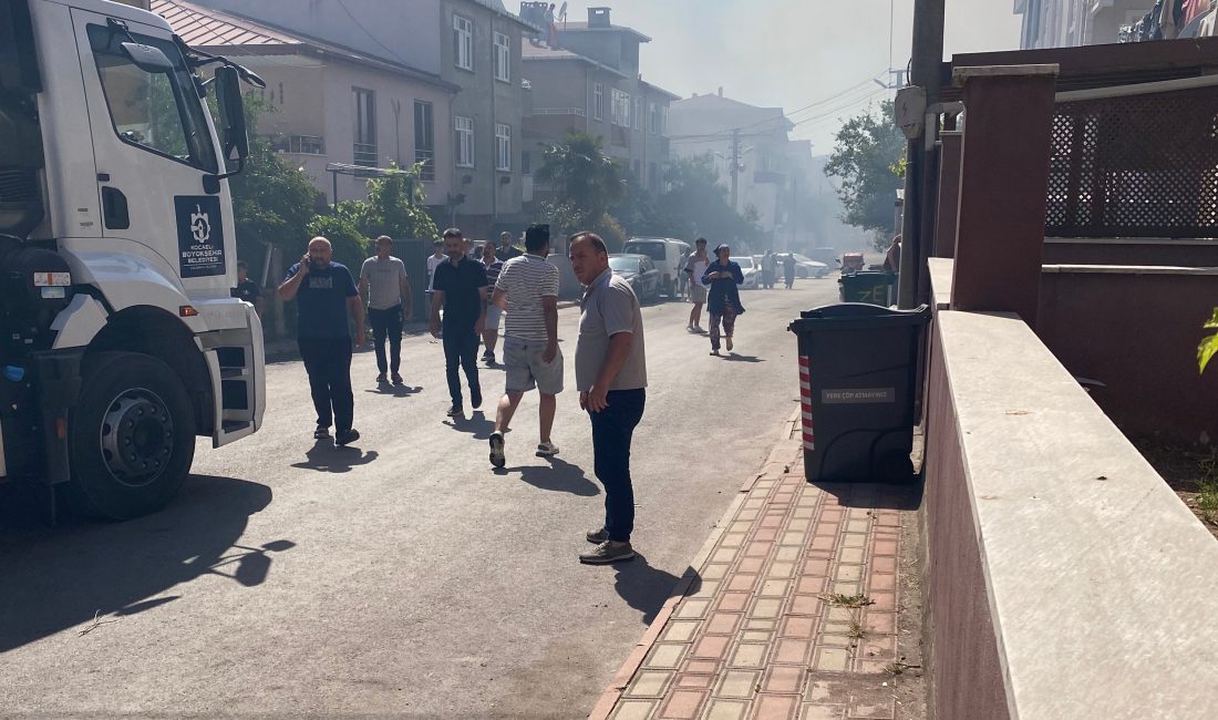 Kocaeli'nin Körfez ilçesi TEM Otoyolu kenarında seyir halindeki saman yüklü