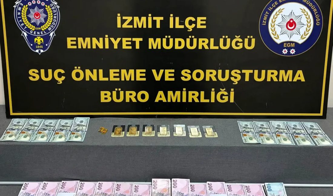 Kocaeli Emniyet Müdürlüğü ekipleri, İzmit'te ayarı düşürülmüş sahte altınları piyasaya