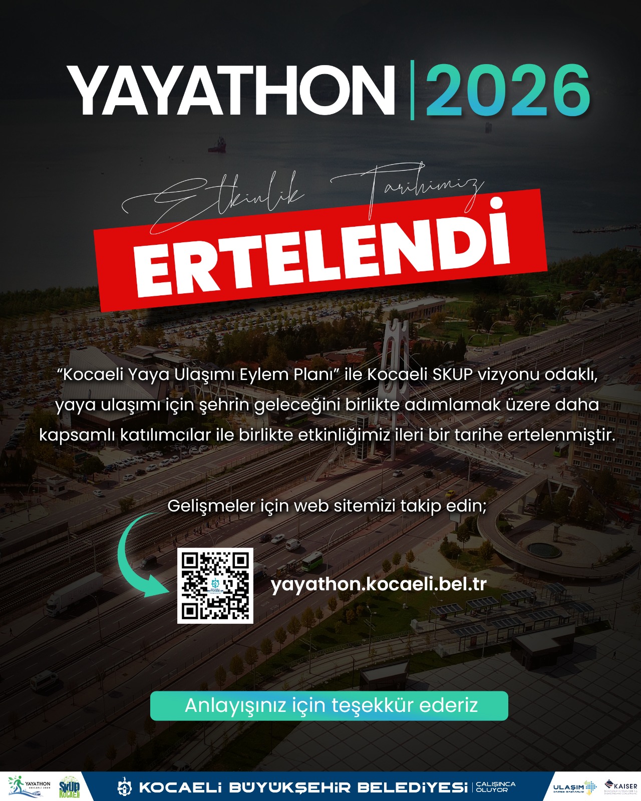 Kocaeli’de 'Yayathon' etkinliği ileri bir tarihe ertelendi!