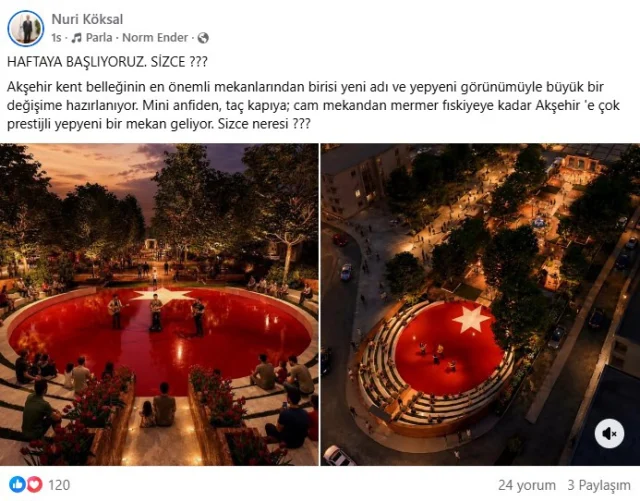Belediyeden infial yaratan proje: Türk bayrağını yere çizdiler!