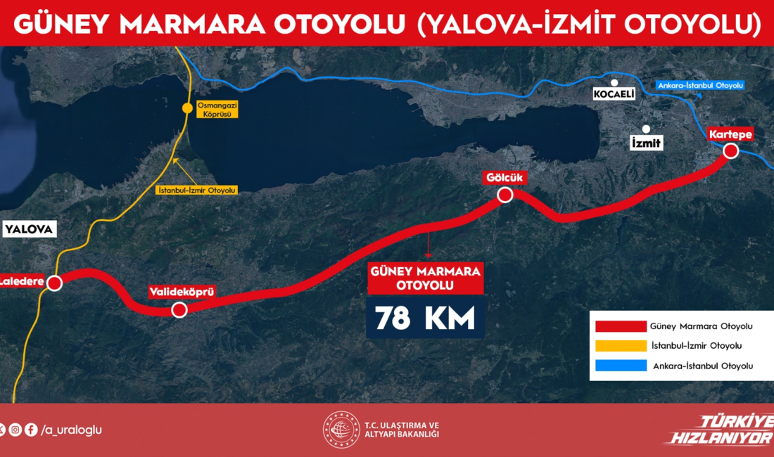 Yalova ile Kocaeli arasındaki ulaşım koridoruna nefes aldırması ve bölgedeki