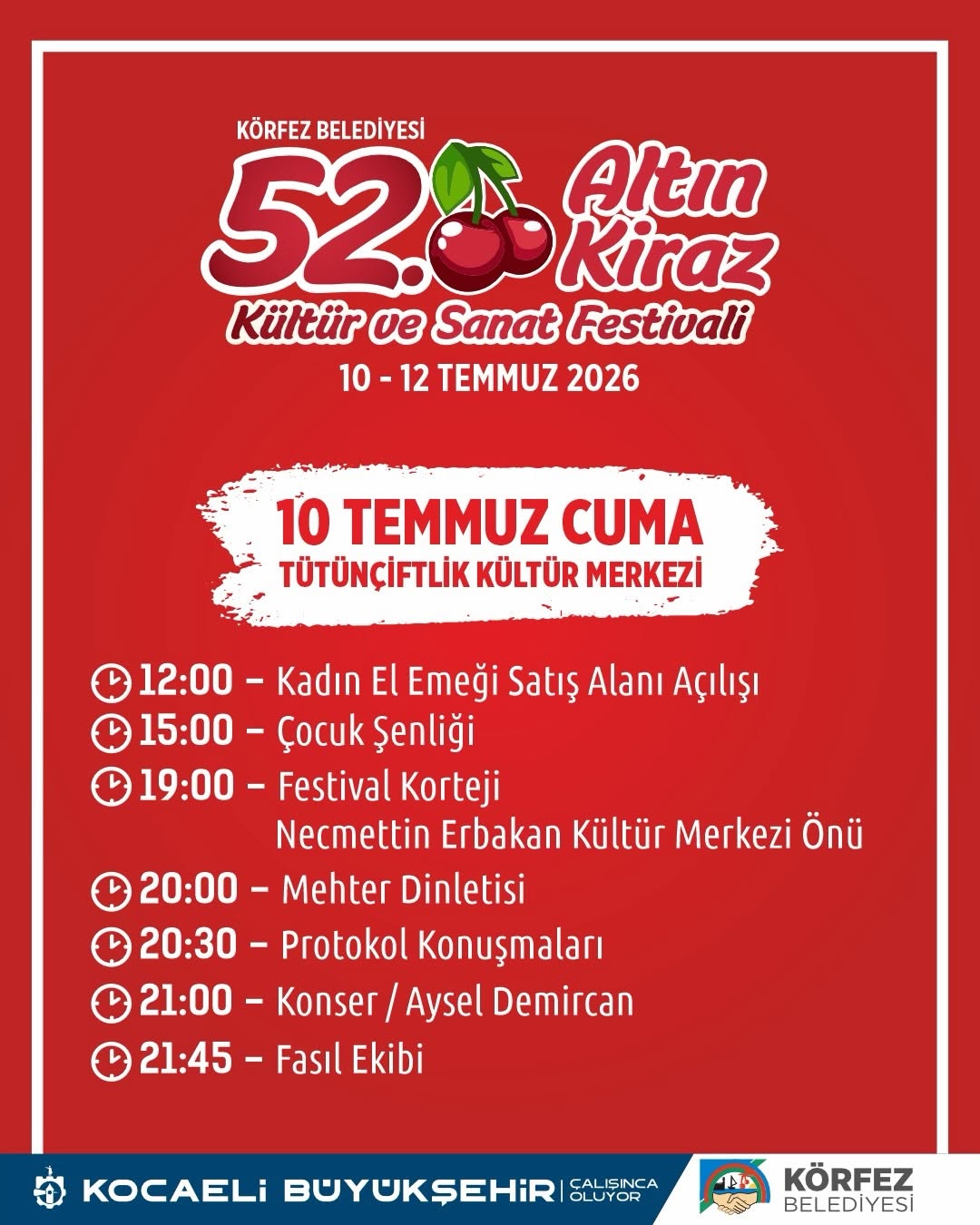 Körfez’de 52. Yıllık Gurur: Altın Kiraz Kültür ve Sanat Festivali Başlıyor!