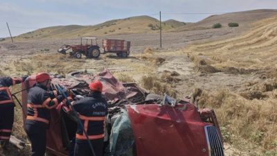 Çankırı'da iki aracın kafa kafaya çarpışması sonucu meydana gelen katliam