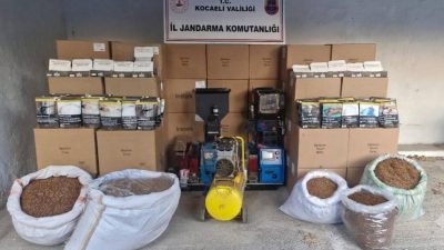 Kocaeli'nin Körfez ilçesinde jandarmanın düzenlediği kaçakçılık operasyonunda piyasa değeri 1
