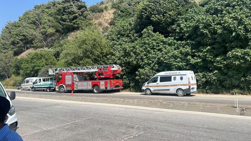 Hatay'ın Antakya ilçesinde ağaçlık alandan gelen kötü koku üzerine yapılan