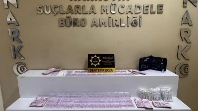 Kocaeli’de narkotik ekiplerinin düzenlediği operasyonlarda 316 sentetik ecza ve 146