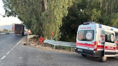 Muğla'nın Ula ilçesinde meydana gelen tek taraflı trafik kazasında bir