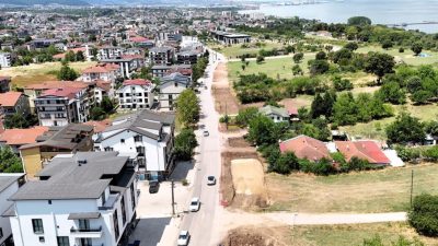 Kocaeli'ye bağlı Başiskele'de Selahattin Eyyübi Caddesi'nin ikinci etap yol genişletme