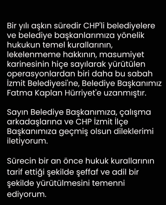 CHP'li belediye başkanlarından operasyon açıklaması