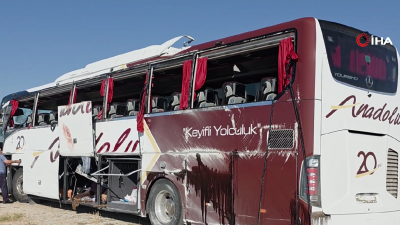 Kütahya-Afyonkarahisar kara yolunda meydana gelen otobüs kazasında İstanbul-Kuşadası seferini yapan