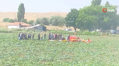 Ankara Temelli'de eğitim helikopteri düştüğü iddia edildi. Bölgeye çok sayıda