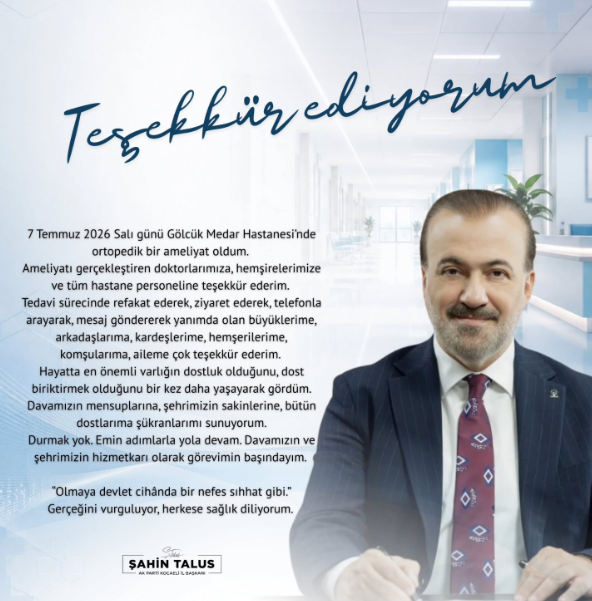 Şahin Talus'tan mesaj: "Görevimin Başındayım"