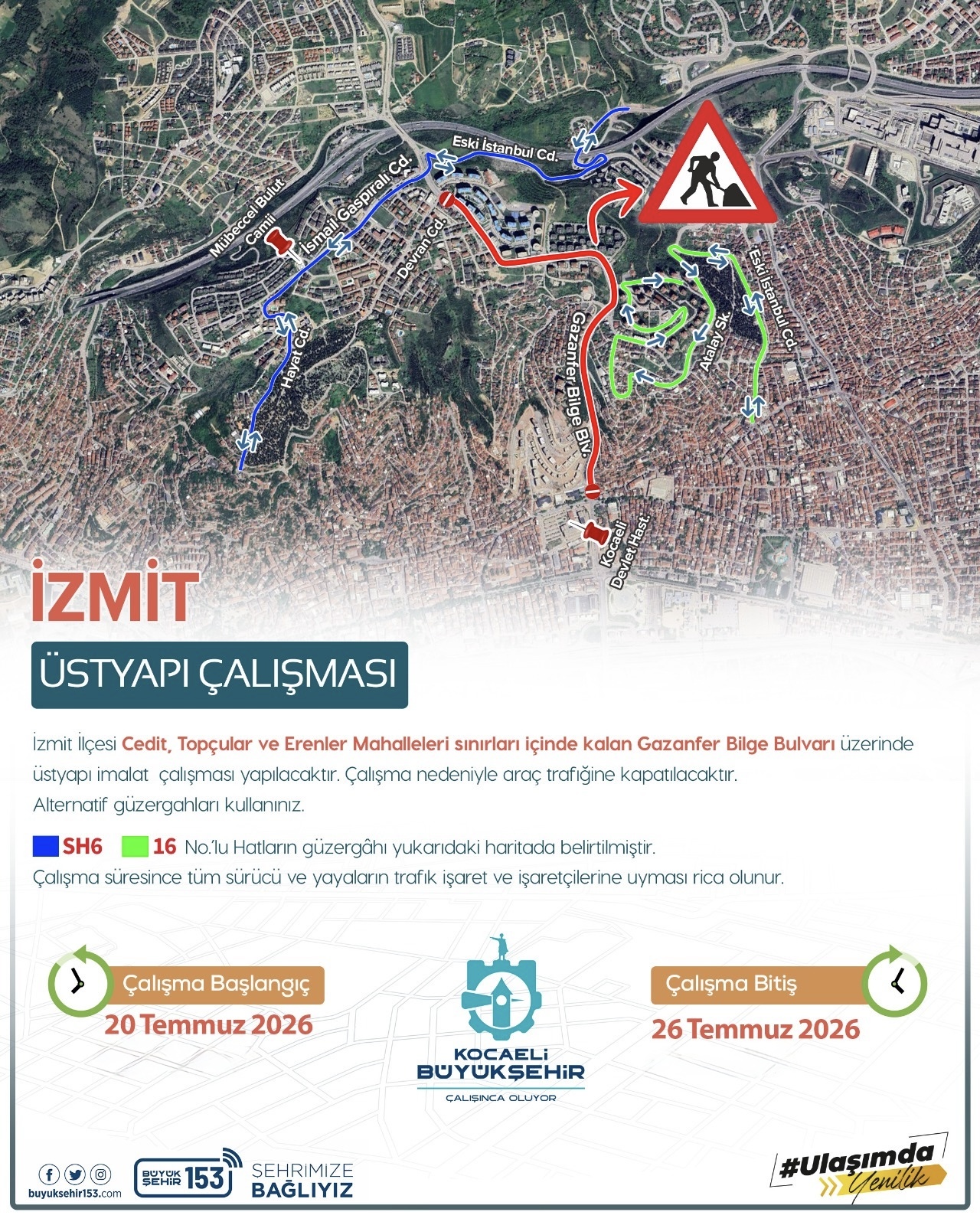 Kocaeli dikkat! Kritik yol trafiğe kapanıyor