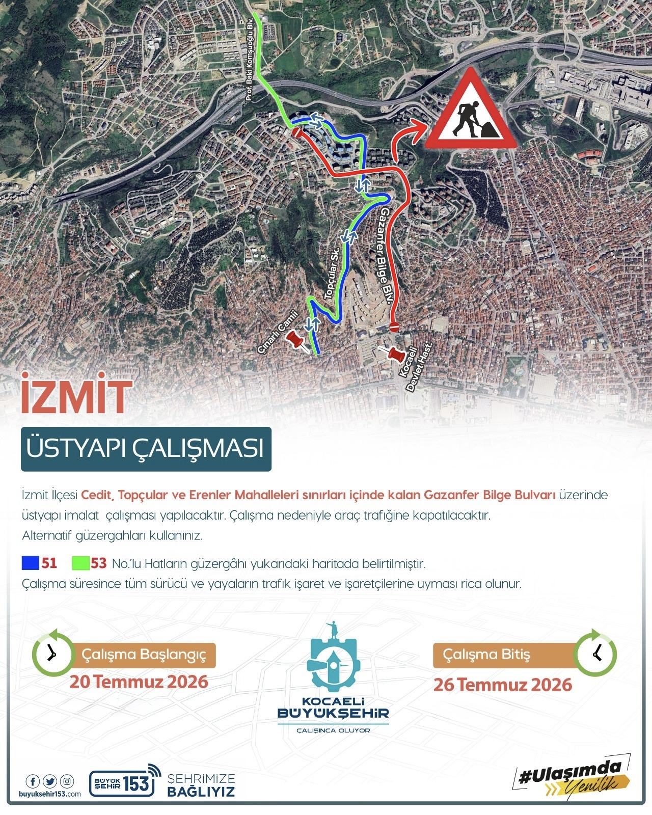 Kocaeli dikkat! Kritik yol trafiğe kapanıyor
