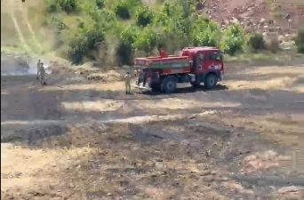 Kocaeli’nin İzmit ilçesinde tarım arazisinde iş makinesinin çalışması sırasında çıkan