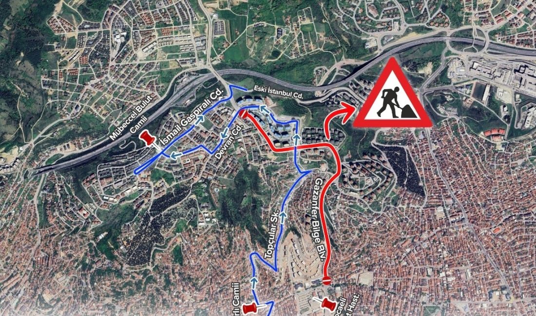 Kocaeli Büyükşehir Belediyesi, İzmit Gazanfer Bilge Bulvarı’nda (Santral Rampası) üstyapı