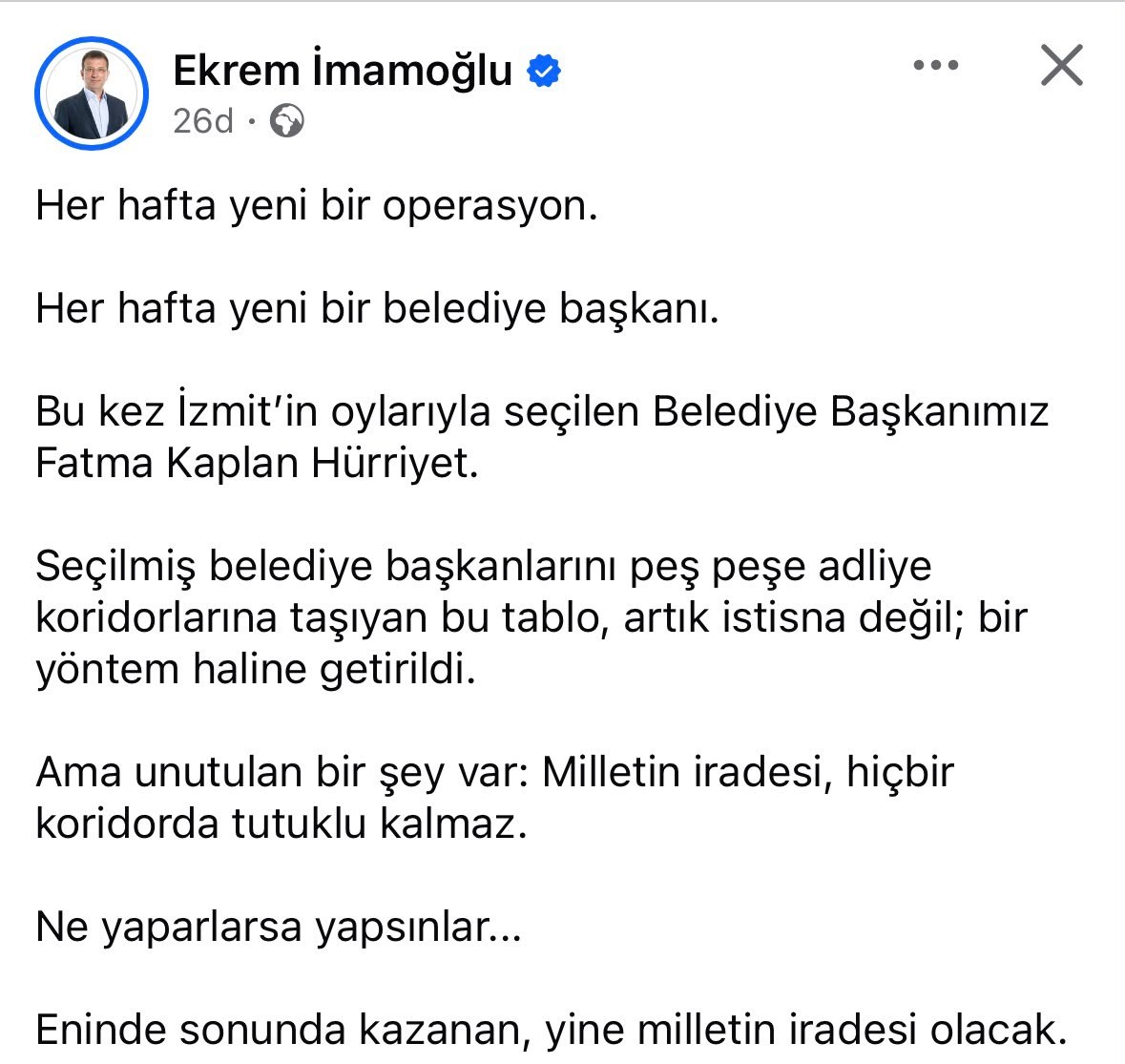 İmamoğlu, Fatma Kaplan Hürriyet için konuştu: "Unutulan bir şey var"