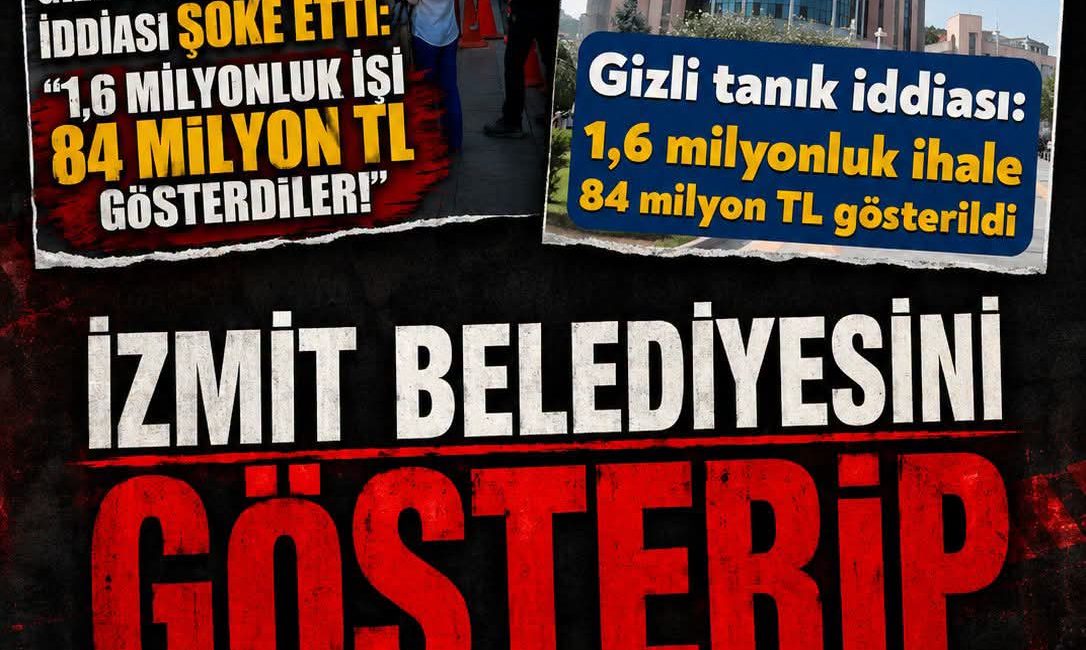 “İzmit Belediyesi soruşturmasında gizli tanıktan dikkat çeken iddia” başlığıyla yayımlanan