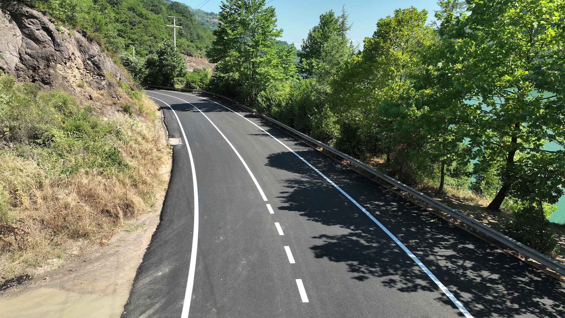 Yuvacık Barajı yolu yenilendi