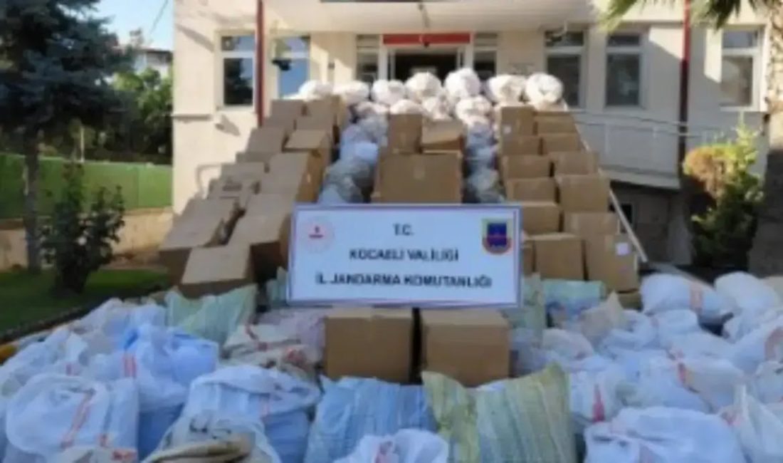 Kocaeli’de jandarma ekiplerinin kaçakçılıkla mücadele kapsamında düzenlediği başarılı operasyonda, piyasa