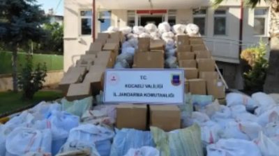 Kocaeli’de jandarma ekiplerinin kaçakçılıkla mücadele kapsamında düzenlediği başarılı operasyonda, piyasa