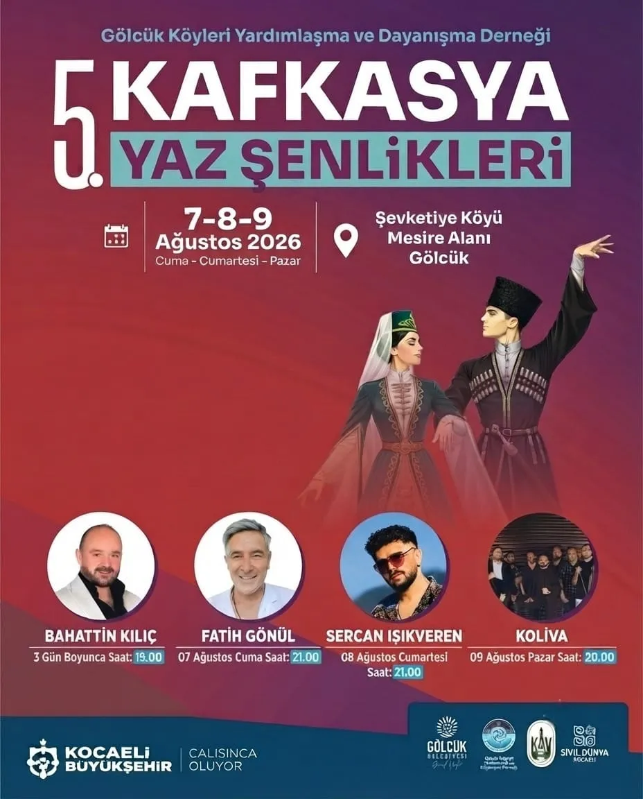 Kocaeli'de 3 gün sürecek dev festival: 5. Kafkasya Festivali Şevketiye’de başlıyor 