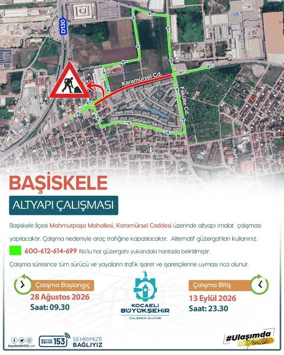 Kocaeli'de o cadde trafiğe kapatılıyor: İşte alternatif güzergahlar