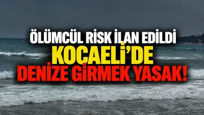 Kocaeli'nin Kandıra ilçesinde olumsuz hava şartları sebebiyle tüm sahillerde denize