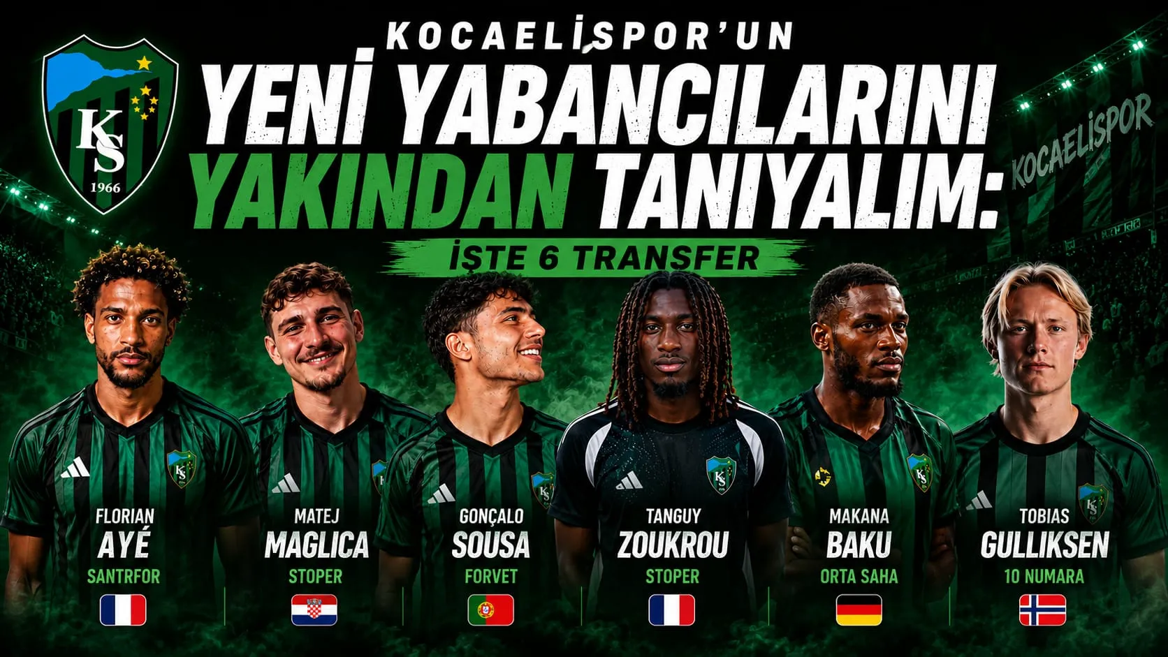 Kocaelispor’un yeni yabancılarını yakından tanıyalım: İşte 6 transfer