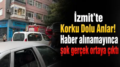 İzmit İnönü Caddesi üzerinde yaşanan olayda, eşine ulaşamayan ve kapıyı